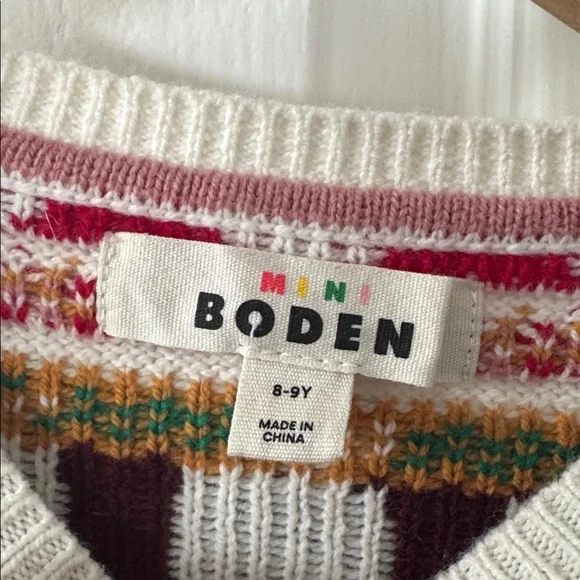 Mini Boden Rainbow Apple Patterned Cardigan Size 8-9Y - Picture 4 of 5